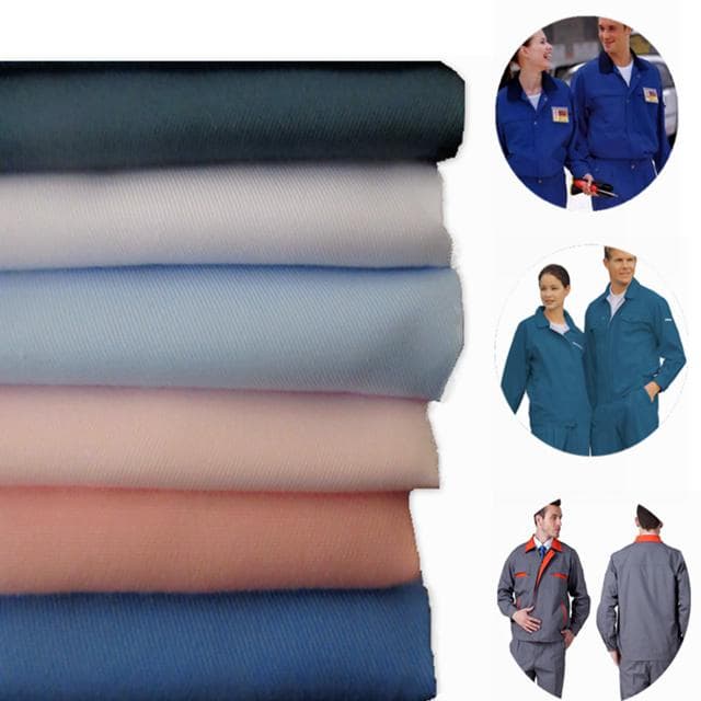 Polyester Cotton Twill Dyed Fabric Workwear Uniform Fabric K